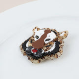 Vintage Big Acrylic Tiger Brooch Pin Resin Animal Big Cat Brooches