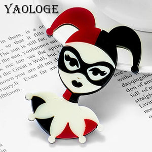 Funny Clown Character Women's Brooch Acrylic Material