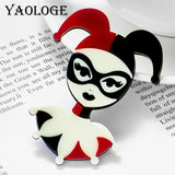 Funny Clown Character Women's Brooch Acrylic Material