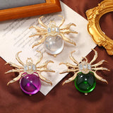 Muylinda Large Spider Brooch Jelly Transparent Resin Insect Brooches And Pins