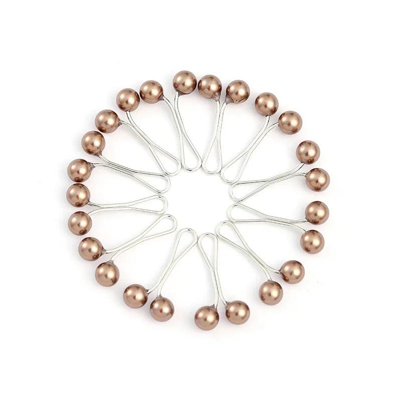 12pcs Pearl Muslim Women Shawl Scarf Hijab Clips