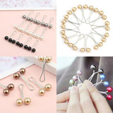 12pcs Pearl Muslim Women Shawl Scarf Hijab Clips