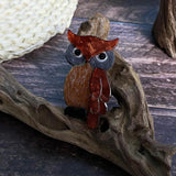 Acrylic Owl Animal Brooch for Fall Sweaters