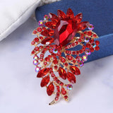 Elegant Rhinestone Glass Brooch for Women