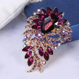 Elegant Rhinestone Glass Brooch for Women