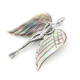 Natural Shell Wings Brooches Pins for Women Party DIY Jewelry Accessories
