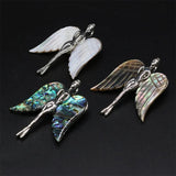 Natural Shell Wings Brooches Pins for Women Party DIY Jewelry Accessories
