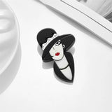 Women's Lady Shape Acrylic Brooches