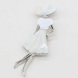 Natural Shell Pins Abalone Brooch Pendant for DIY Jewelry Making 30x38mm