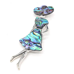 Natural Shell Pins Abalone Brooch Pendant for DIY Jewelry Making 30x38mm