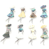 Natural Shell Pins Abalone Brooch Pendant for DIY Jewelry Making 30x38mm