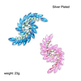 Crystal Pink/Blue Brooch Pin for Women