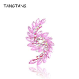 Crystal Pink/Blue Brooch Pin for Women