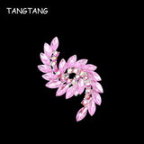 Crystal Pink/Blue Brooch Pin for Women
