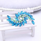 Crystal Pink/Blue Brooch Pin for Women