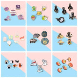 Enamel Pin Witch Cats Skull Brooches Punk Badges Gift for Jewelry