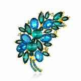Rhinestone Crystal Brooch Bauhinia Brooch Silk Scarf Buckle