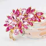 Rhinestone Crystal Brooch Bauhinia Brooch Silk Scarf Buckle