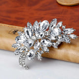 Rhinestone Crystal Brooch Bauhinia Brooch Silk Scarf Buckle