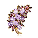 Rhinestone Crystal Brooch Bauhinia Brooch Silk Scarf Buckle