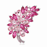 Rhinestone Crystal Brooch Bauhinia Brooch Silk Scarf Buckle