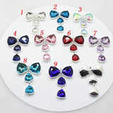 Colorful Glass Rhinestones 2pcs Decorative Brooch