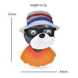 Acrylic Dog Brooches 2-color Wear Hat Glasses Pets Party Office Pin