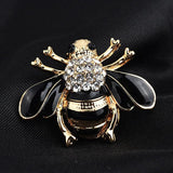 Stylish Bee Brooch Pin Enamel Rhinestone Accessory for Women