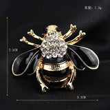 Stylish Bee Brooch Pin Enamel Rhinestone Accessory for Women
