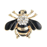 Stylish Bee Brooch Pin Enamel Rhinestone Accessory for Women