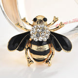 Stylish Bee Brooch Pin Enamel Rhinestone Accessory for Women