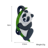 Bamboo Panda Brooch for Women Kids Acrylic Cartoon Animal Pins Badges