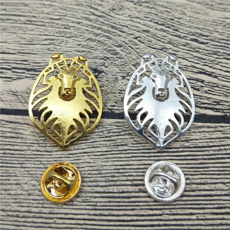 Rough Collie Brooches and Pins Metal Suit Brooches Men Pet Jewellery