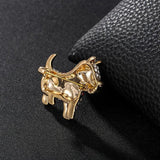 CZ Crystal Dog Brooch Jewelry Hijab Pin
