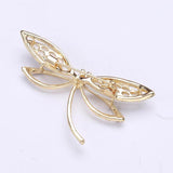 Opal Dragonfly Brooch Alloy Insect Pin Women's Coat Sweater Accessory