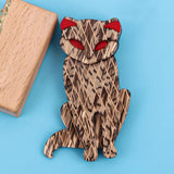 Red Eyes Cat Acrylic Brooch Pin for Women's Clothing