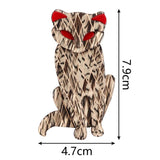 Red Eyes Cat Acrylic Brooch Pin for Women's Clothing