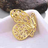 Pink Butterfly Brooch Pins for Women Girls CZ Wedding Bro