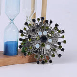 Snowflake Crystal Flower Brooch for Suit Coat