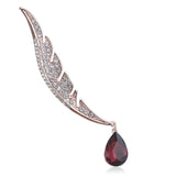 Feather Crystal Brooch Women Clothing Accessories