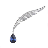 Feather Crystal Brooch Women Clothing Accessories
