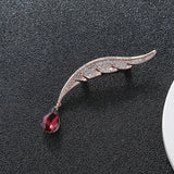 Feather Crystal Brooch Women Clothing Accessories