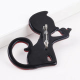 Acrylic Red Cat Bird Brooches Metal Pin for Women Kids Cartoon Animal