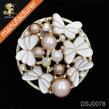 Enamel Butterfly Silk Scarf Clip Pin Brooch Wedding Shawl Buckle