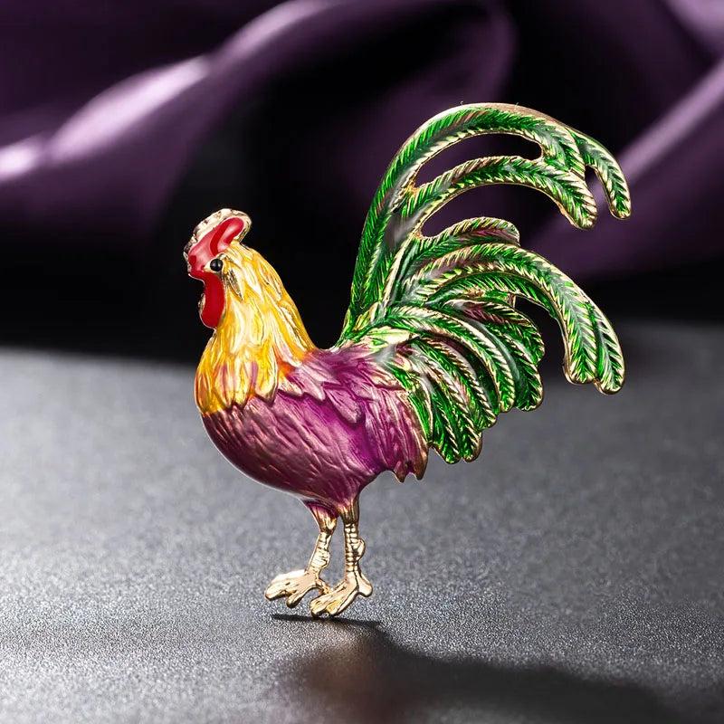Rooster Shape Men's Party Animal Brooches Jewelry