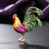 Rooster Shape Men's Party Animal Brooches Jewelry