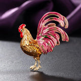 Rooster Shape Men's Party Animal Brooches Jewelry