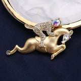 Warrior Pins Women's Rhinestone Brooch Wedding Jewelry