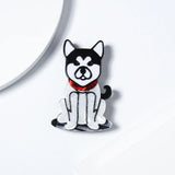 Acrylic Sitting Dog Pet Brooch Pin Jewelry
