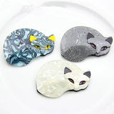 Large Fox Cats Acrylic Pins, Brooches Women Cartoon Animal Lapel Pin Badges
